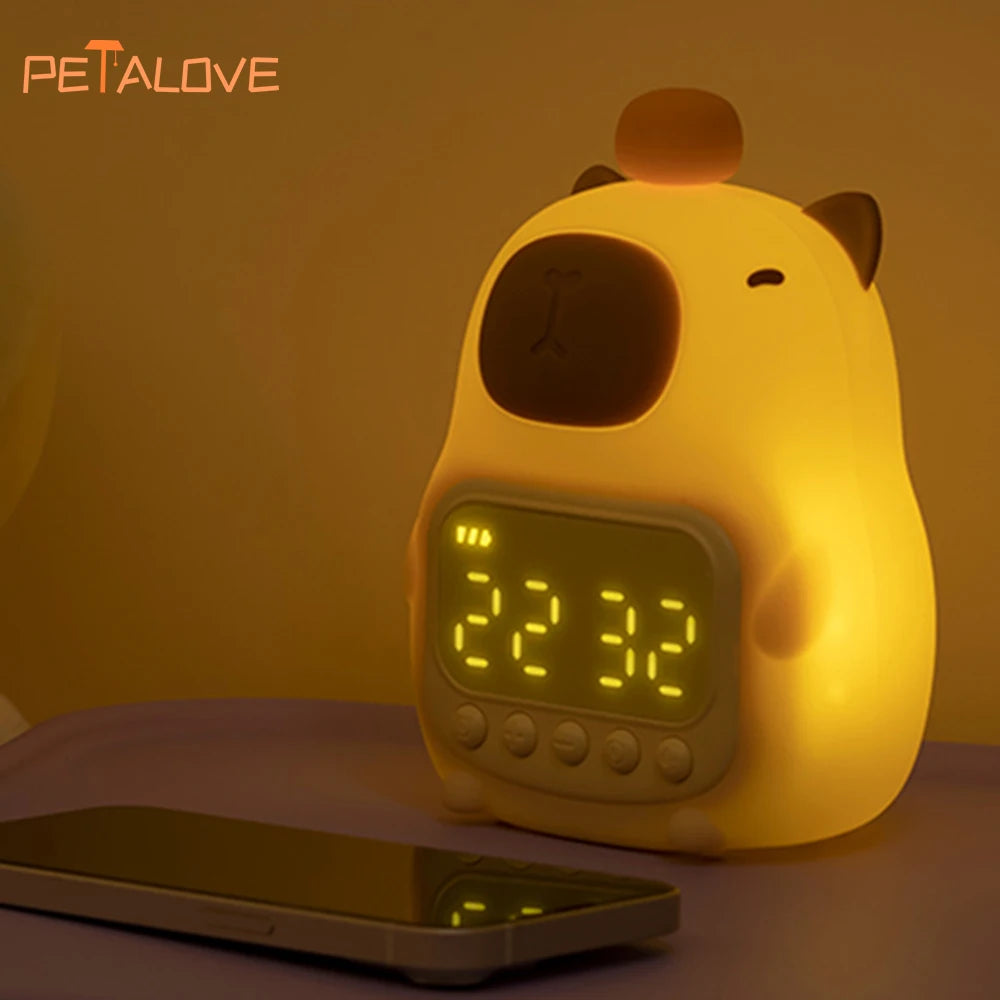 Capybara Night Light - Silicone Nightlight Gift USB Rechargeable Animal Touch Sleep Lamp