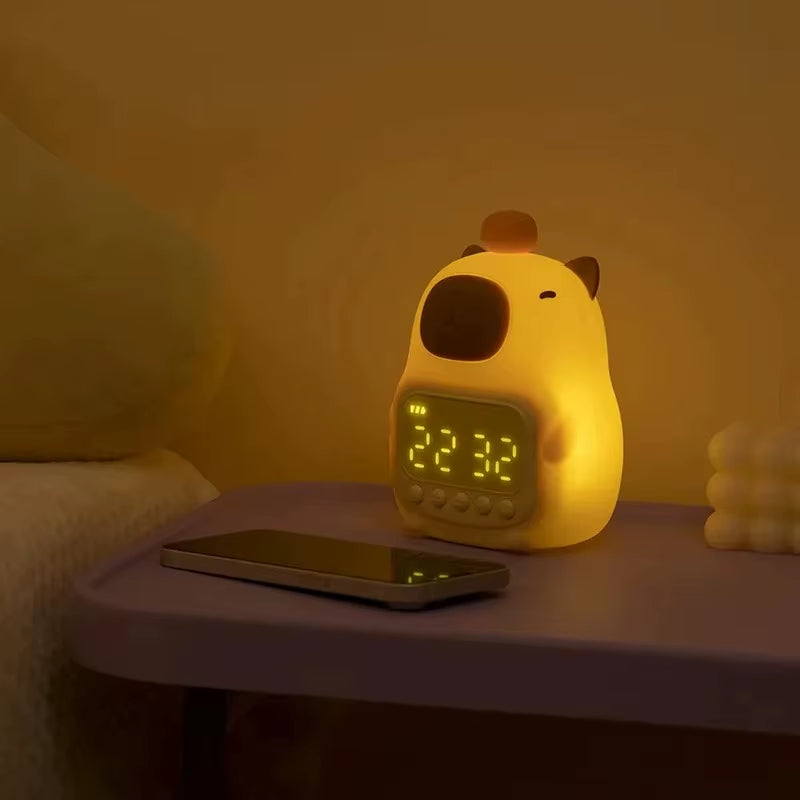 Capybara Night Light - Silicone Nightlight Gift USB Rechargeable Animal Touch Sleep Lamp